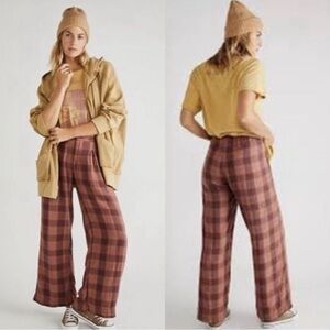 Free People CP Shades Plaid Trousers